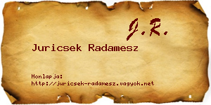 Juricsek Radamesz névjegykártya